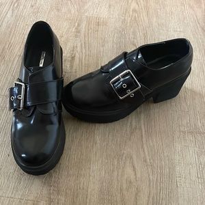 Bershka Black Platform Shoes